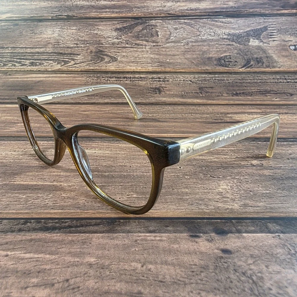 Coach HC6072 Eyeglass Frames Womens 52mm Brown Crystal Glitter 5328 Glasses Styl
